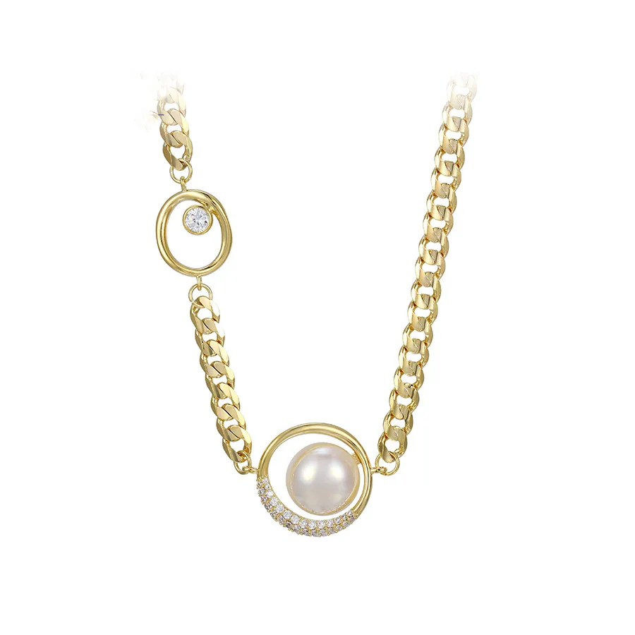 

YMnecklace-01410 xuping jewelry Royal vintage elegant charm 14K gold-plated temperament pearl necklace