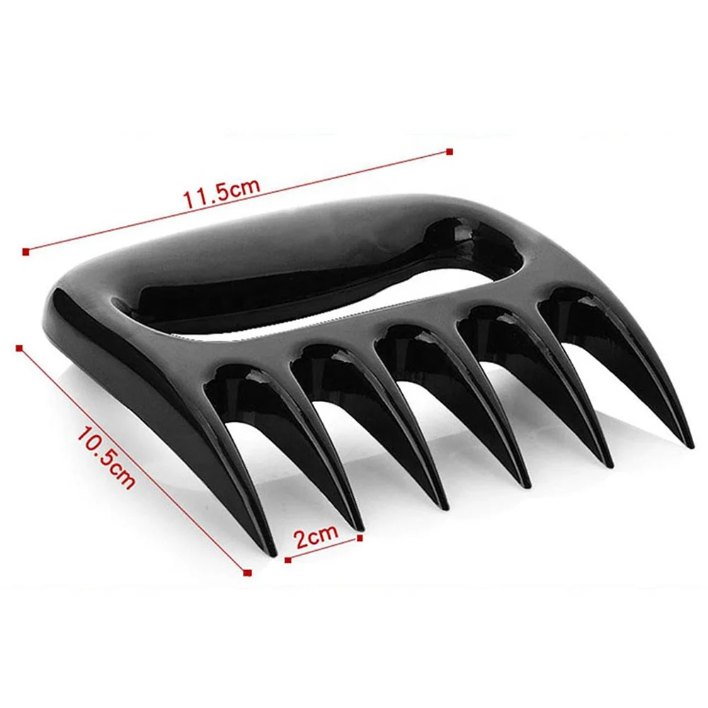 

food grade BBQ Pros Tools plastic barbecue separator meat shredding fork bear claws, Black