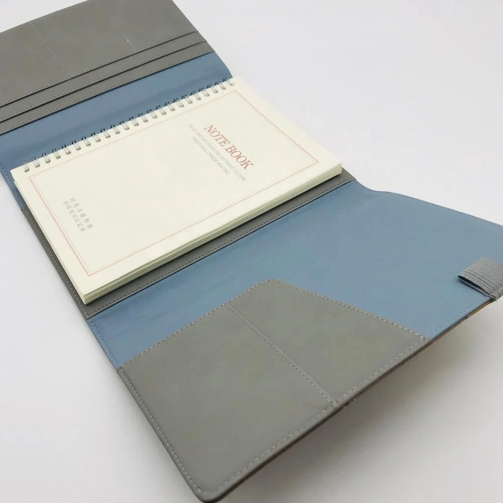 
3 folded elastic band PU leather covers travelers notebook with refillable inner diary 