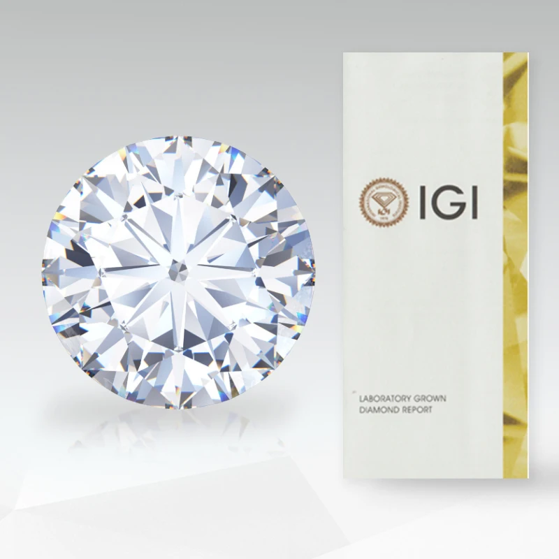 

IGI certified 1ct size round diamond idea cut 3EX quality Lab grown diamond HPHT CVD diamond stones