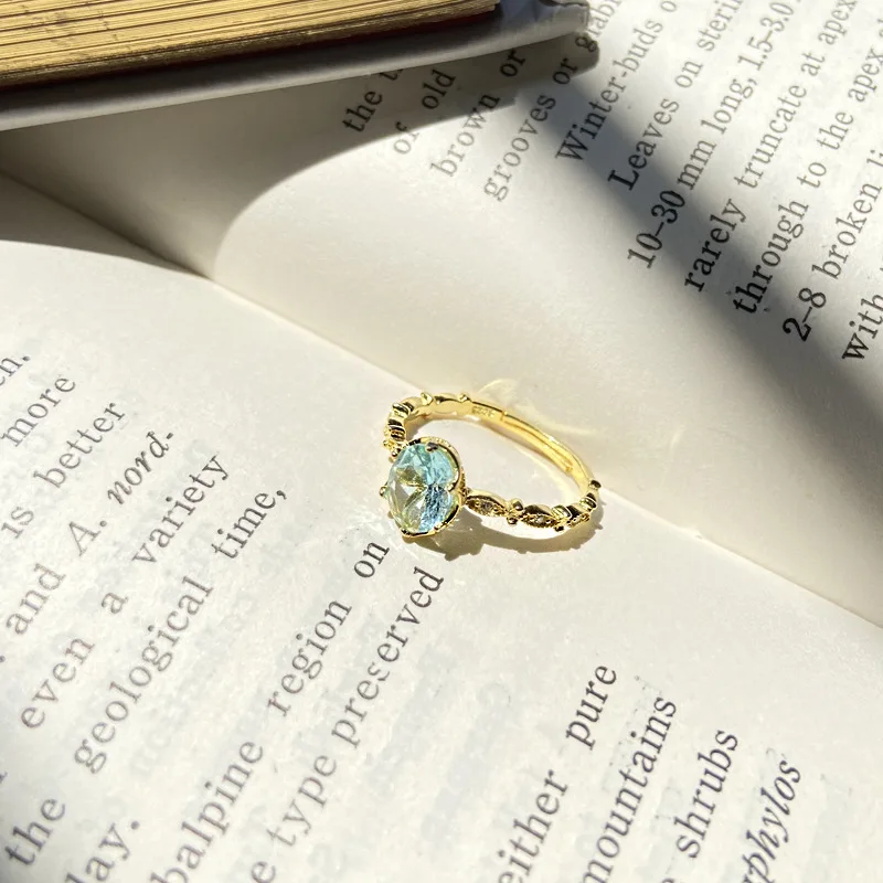 

instagram style jewelry blue stone 925 sterling silver ring