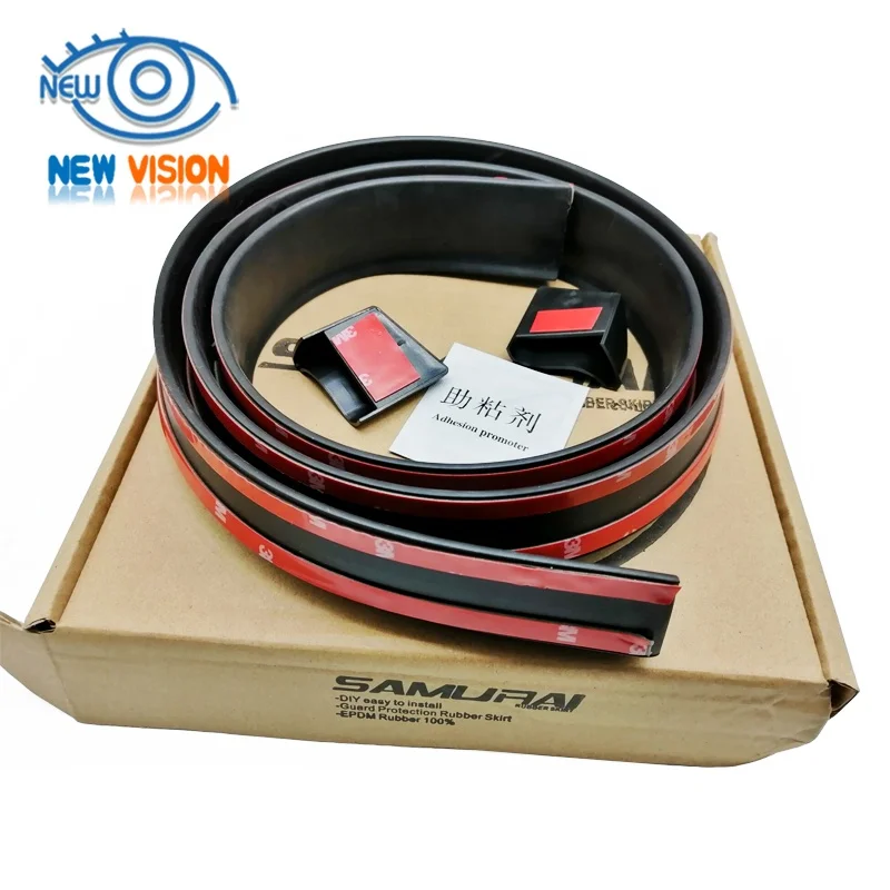 

Carbon Fiber Black Car Rear Bumper Spoiler Lip Rubber Protective Strips