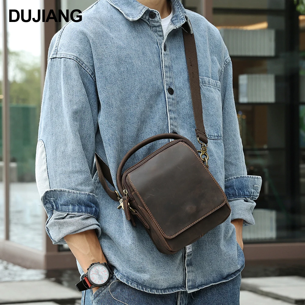 Genuine Leather Men Satchel Messenger Crossbody Bags Small Flap Business Travel Shoulder Bag For 7.9"iPad, Brown, coffee
Genuine Leather Men Satchel Messenger Crossbody Bags Small Flap Business Travel Shoulder Bag For 7.9"iPad, Brown, coffee