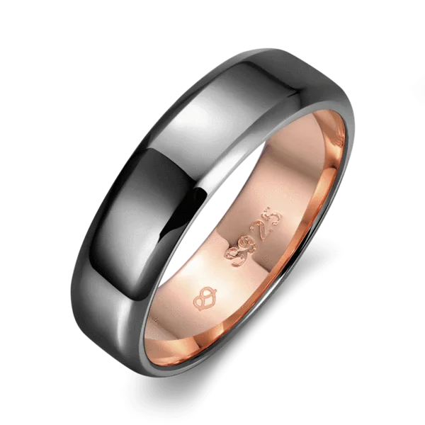 

Luxury Men Rings Silver Jewelry 925 Sterling Fathers Day Jewelry 925 Sterling Round Black Mens Ring, Silver, black, rose gold