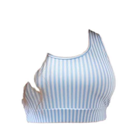 无袖圆领Stripes瑜伽Top