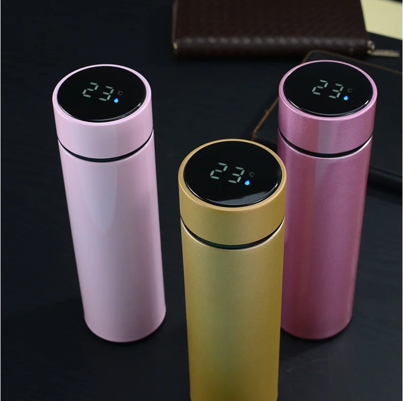 

Ready to ship colorful intelligent thermos stainless steel vacuum water bottle, Sotck color for choose