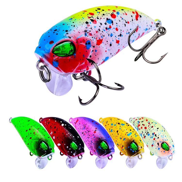 

Hot selling wholesale 8 color 50mm 9g ABS plastic lure pesca wobbler fishing lures for bass hard bait 3d eyes, Various colors