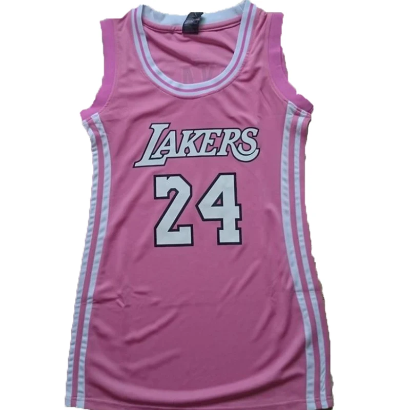 Custom Fashion Sexy White Pink Raptors Design Basketball Jersey Dress ...