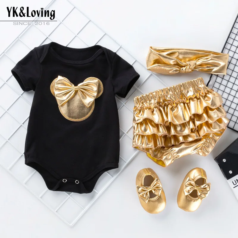

High Quality Short Sleeve Mickey Halloween Decoration Romper Baby Clothes From China, Picture color