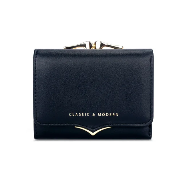 

Spot wholesale PU Leather Mini Wallet Clip Purse Women Short Coin Bag Purse Wallet