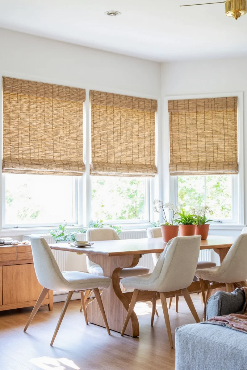 Cordless bamboo shade example