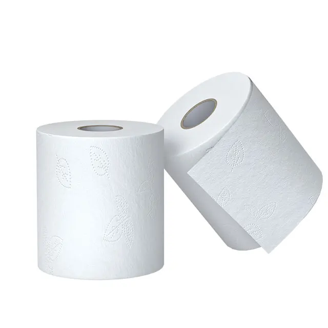 

RTS 2020 High Quality Toilet Paper Commercial Toilet Tissue Embossing Core 4ply Thicken 30 Rolls, White