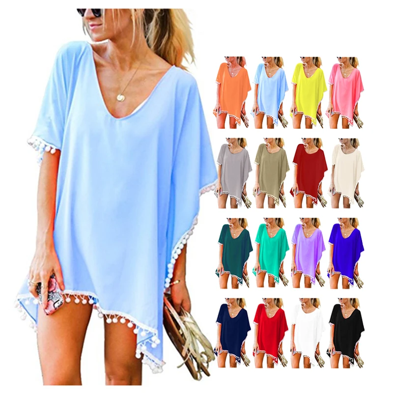 

Women Dresses Cover Up Kaftan Sarong Summer wear Bohemia Ladies Beach Dress Swimwear Bikini Beachwear Dress