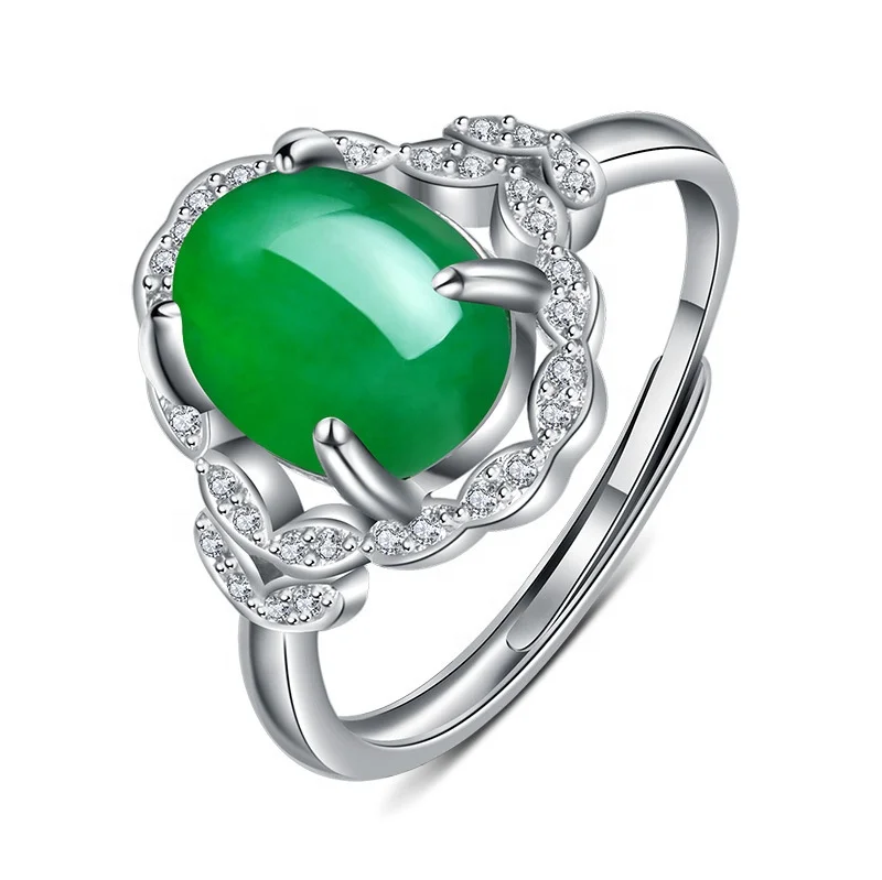 

Free Shipping Jade Jewelry Wholesale Women Green Jade Ring, Red, green