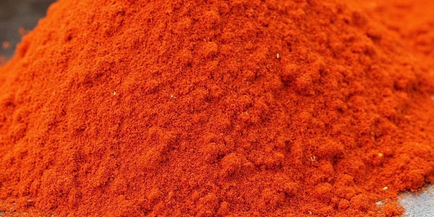 Bowl of chili con carne made with chili powder instead of paprika