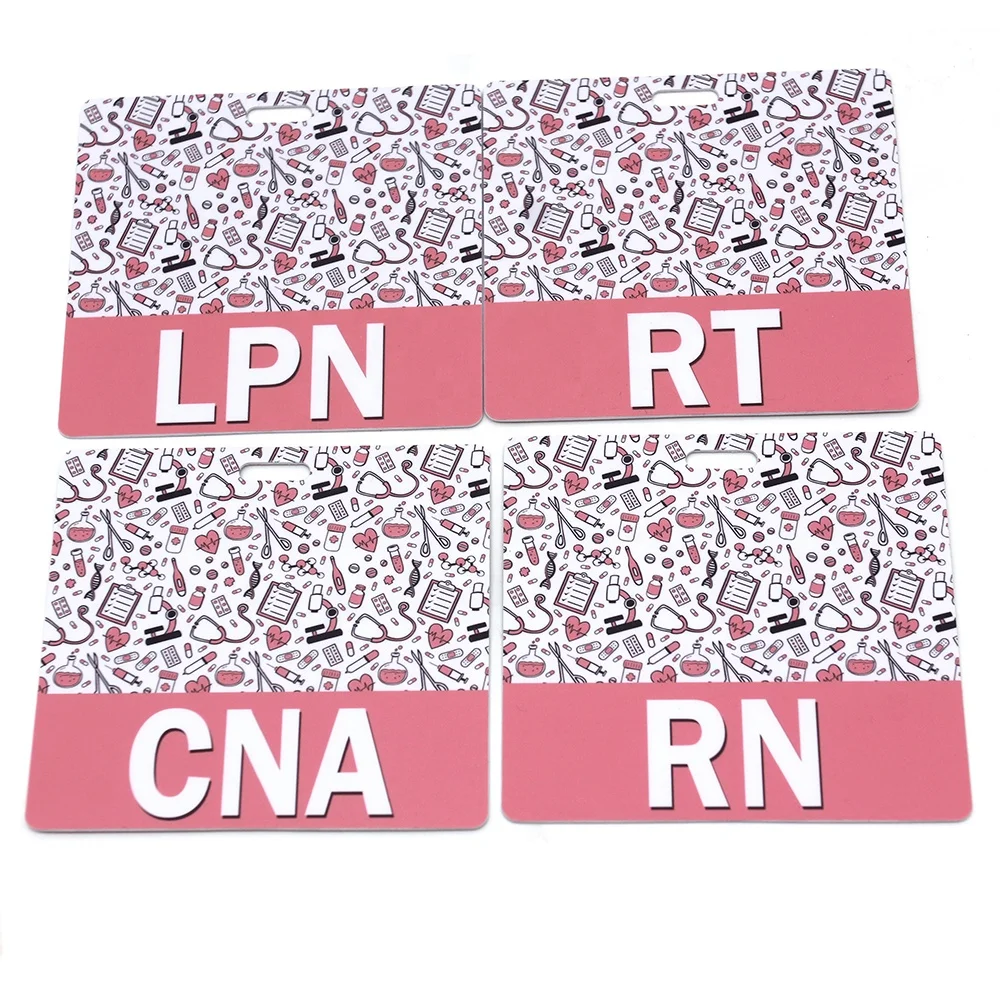 

Customized Design LPN RN RT CNA Badge Buddy For Nurse Roll Recognition of Registered Nurses Office Supply ID Holder