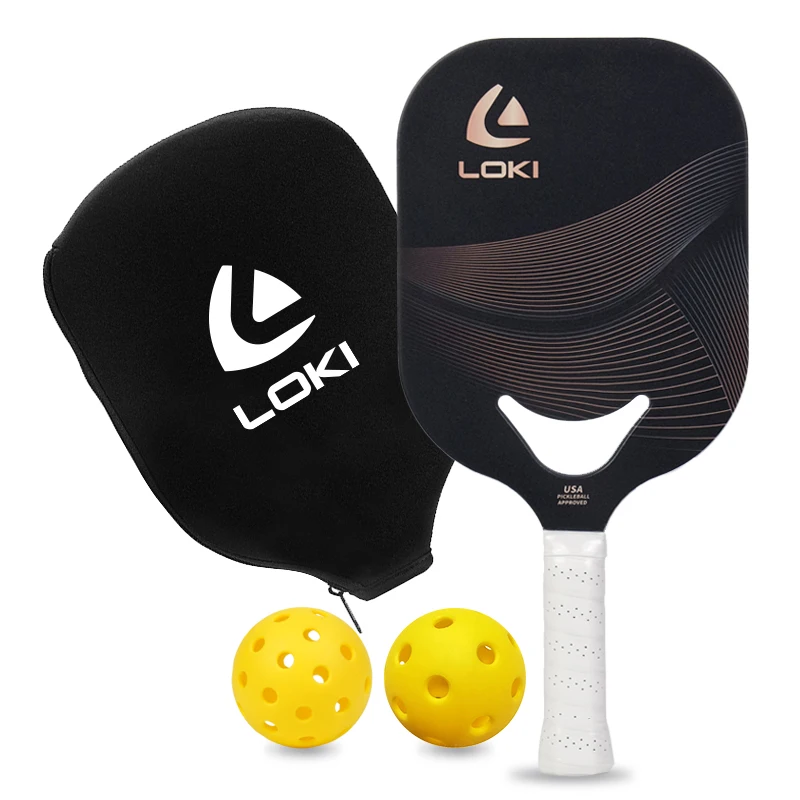 

Professional manufacturer custom T700 pickle-ball racket Usapa Approved raw carbon pickleball paddle set