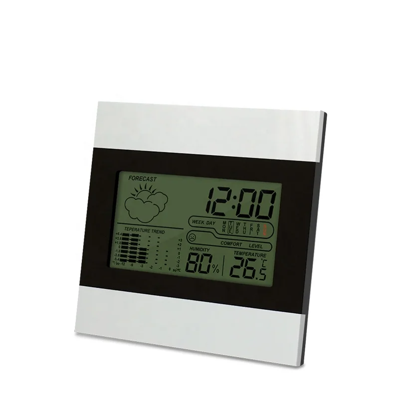 

Digital Weather Station Desktop Alarm Clock With Snooze,Temperature,Humidity,Calendar