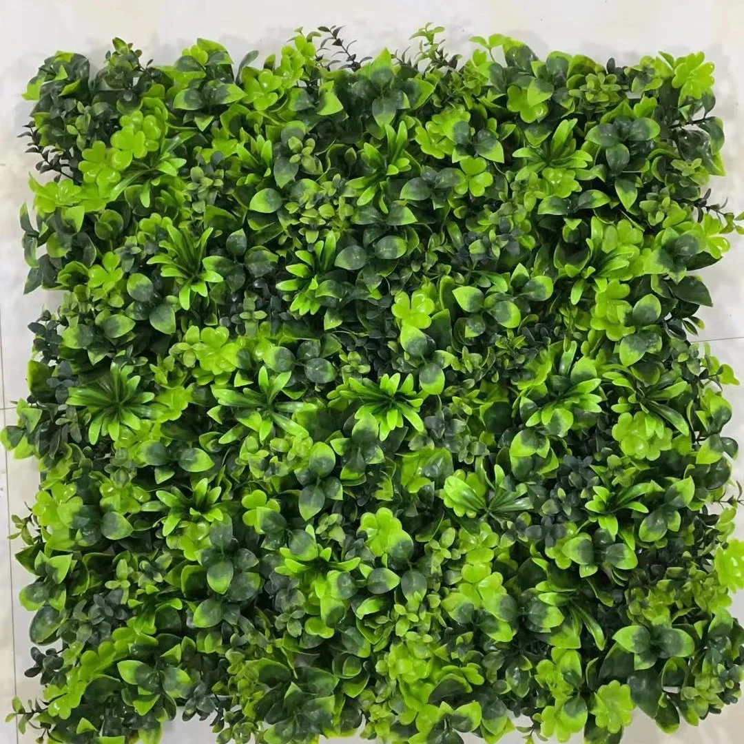 

Outdoor UV-Resistant artificial greenery grass plant wall boxwood panels hedge panels for vertical wall backdrop decoration, Green