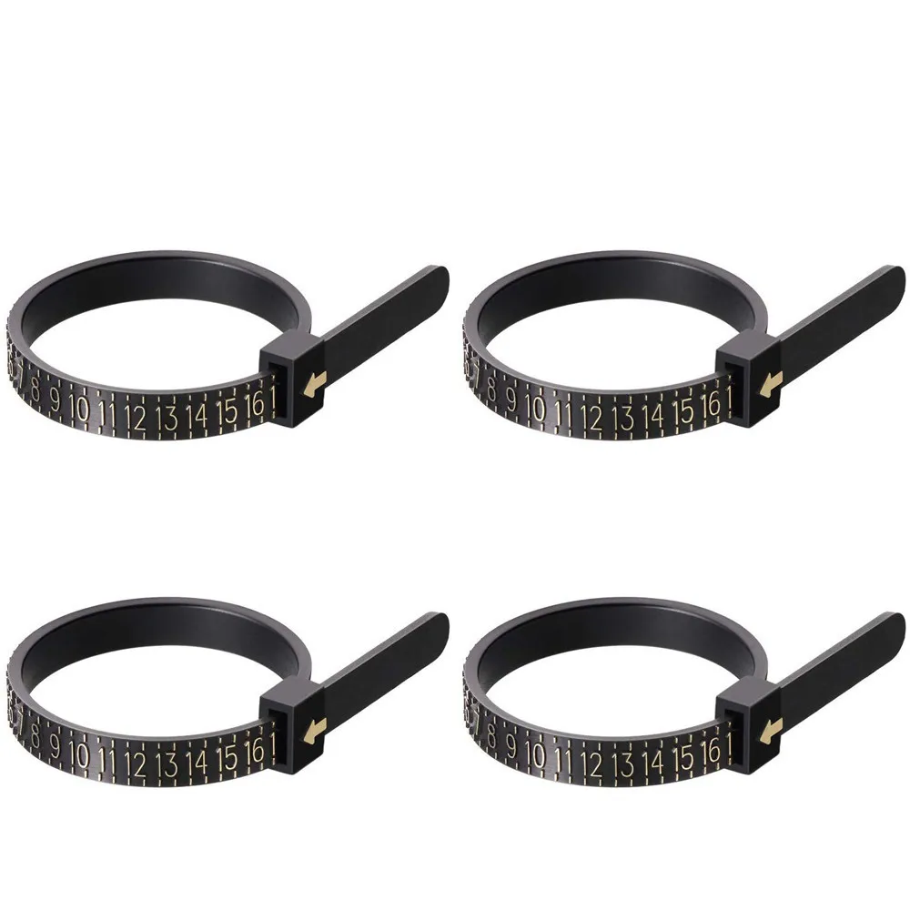 

Xuqian Black Ring Measuring Jewelry Measuring Plastic Finger Measuring Ring Gauge Measuring Tool Belt