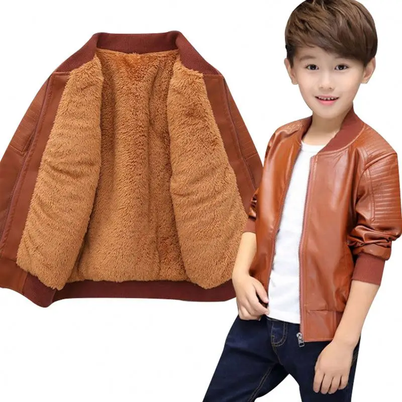 

OEM Service Casual Wear Sport Jacket Kids 2019 Hot Sale, Black/brown leather jacket