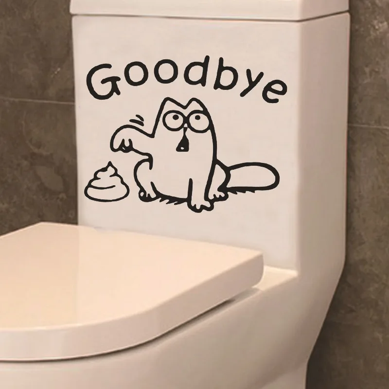 

1 Pcs Toilet Bathroom Creative Waterproof stickers Toilet Sticker Wall Sticker Funny Explosion Models Home Decor