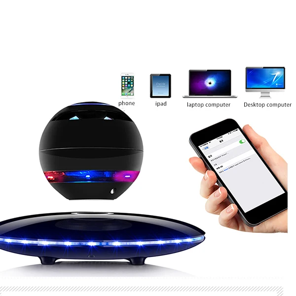 

Amazon Magnetic UFO Design Colourful LED Light Wireless levitation Speaker, Black