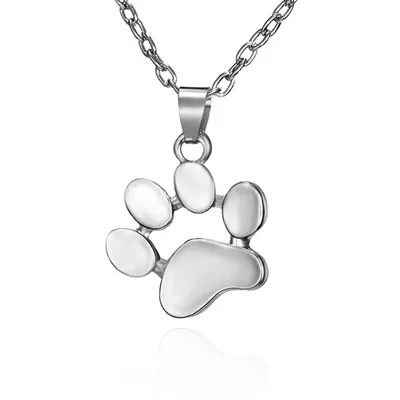 

Fashion Women Korean Cute Pets Dogs Footprints Cat Paw Pendant Chain Necklace Jewelry