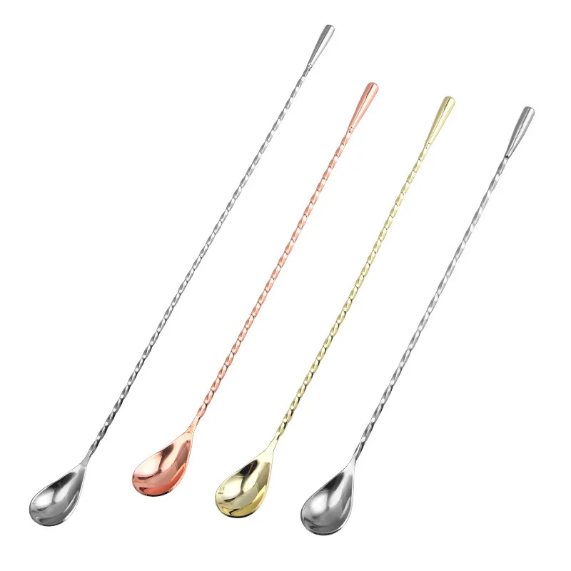 

304 Stainless Steel Cocktail Water Drop Teardrop Mixing Cocktail Stirrer Mixing Stirring Spoon