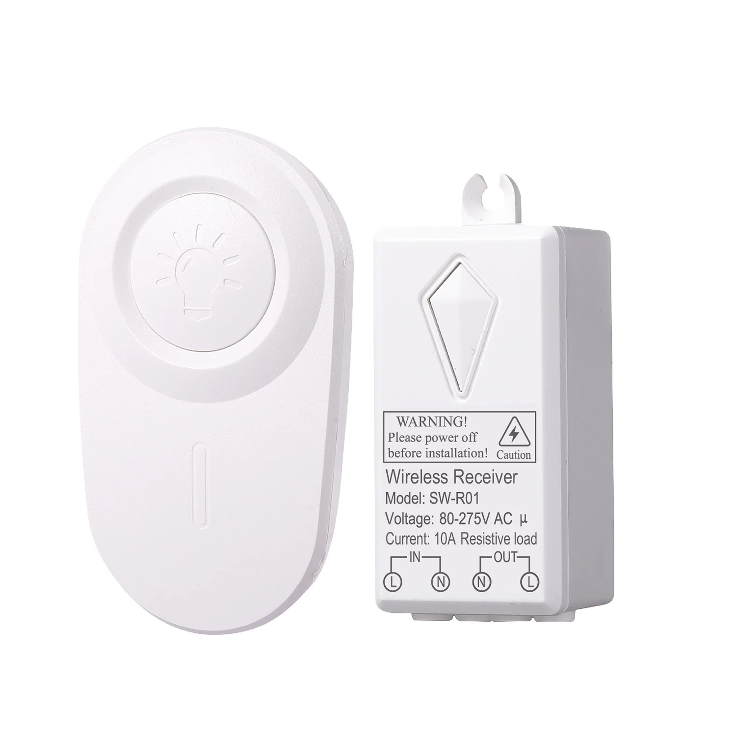 

Working Frequency 433.92 MHz wireless switch remote control Flame retardation PC material wall light wireless switch