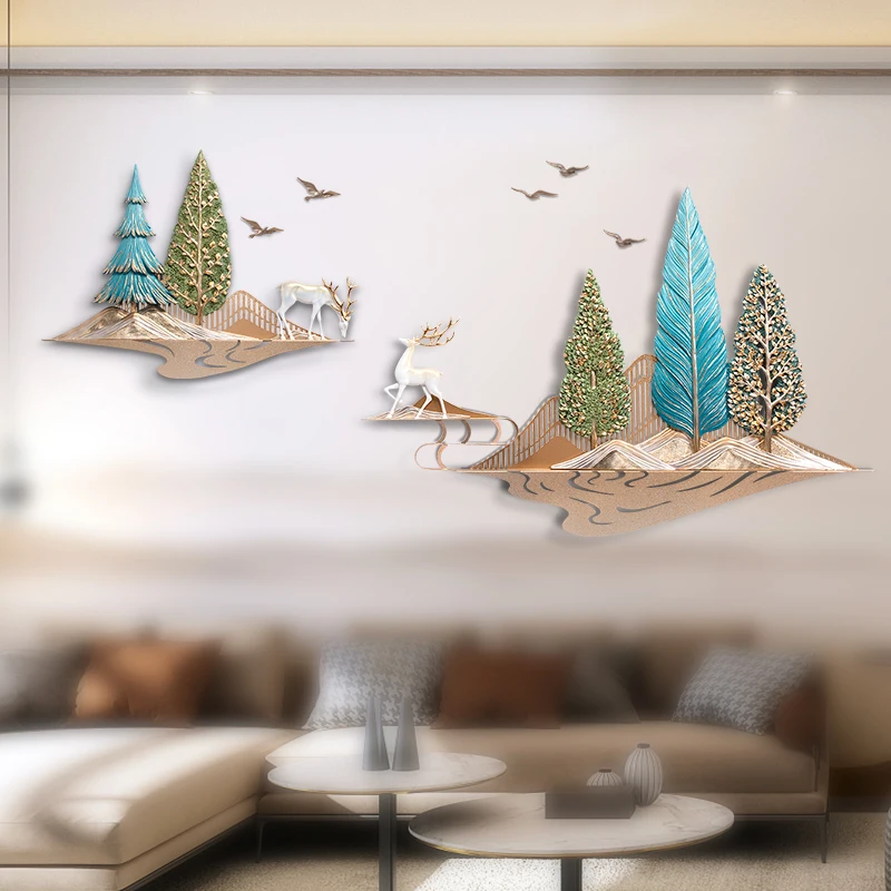 

Nordic Style Deer Metal Wall Decoration Forest Iron Wall Decor Resin Wall Painting Deer, Customized color