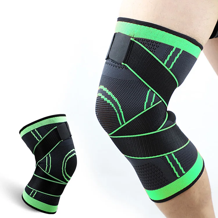 

Non-slip breathable sports knitted knee pads running cycling knee brace compression sleeve support