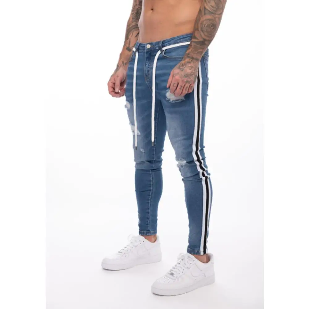 side stripe mens jeans