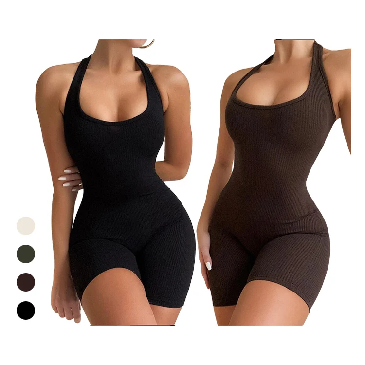 

New custom women's one piece workout black women casual jumpsuit workout, White,black,green,brown