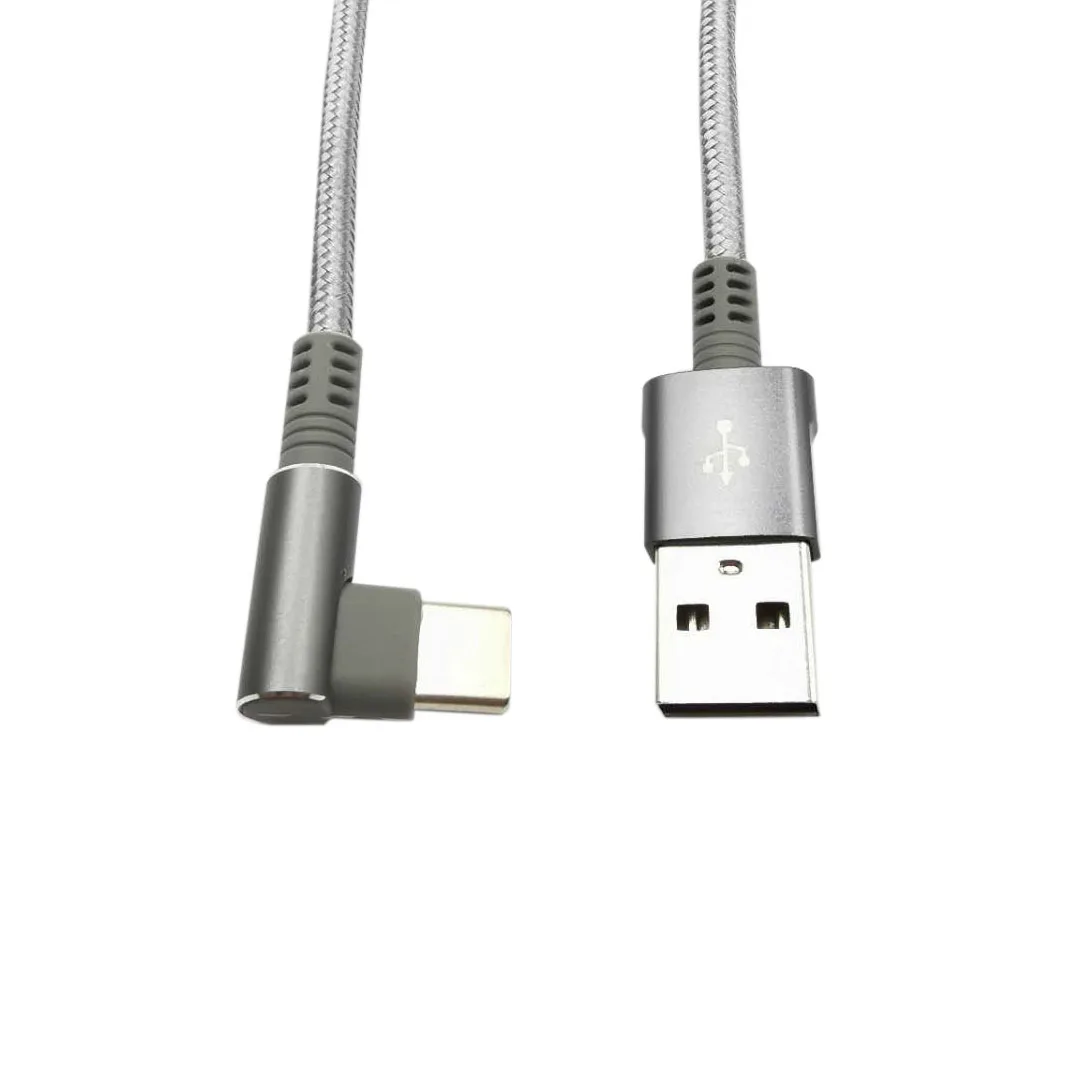 

Wholesale 2020 usb type c 90 degree to usb a male data fast charger cables for Huawei convenient game playin Length 1.8m, Black gray