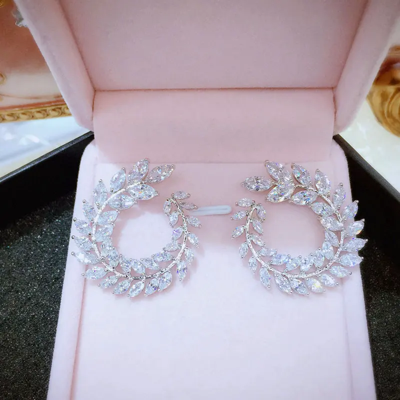 

luxury diamond sterling silver earrings