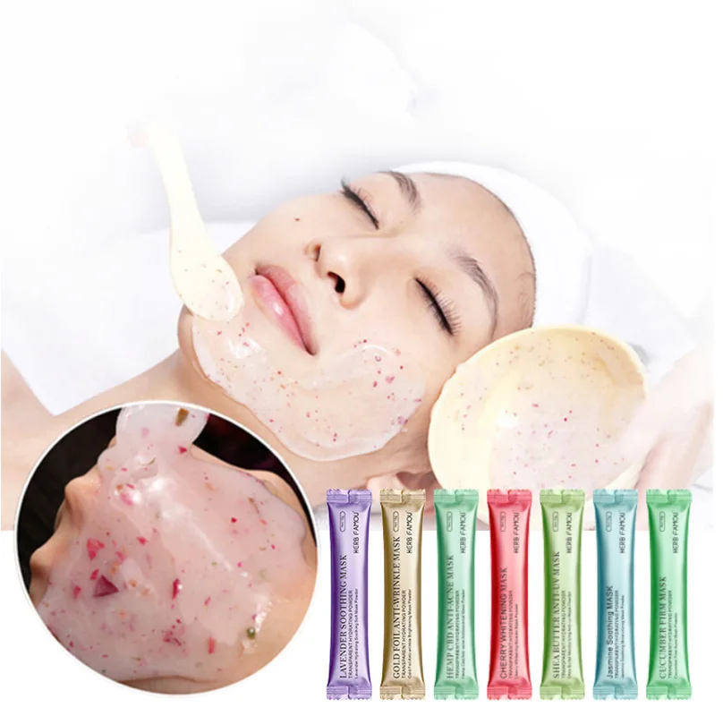 

Organic moisturizing face sheet mask whitening rose petal soft powder mask hyaluronic acid hydro jelly facial mask for skin care