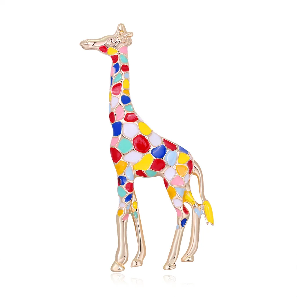 

Enamel Giraffe Brooches for Women Cute Animal Brooch Pin Fashion Jewelry Gold Color Gift For Kids Exquisite Broches