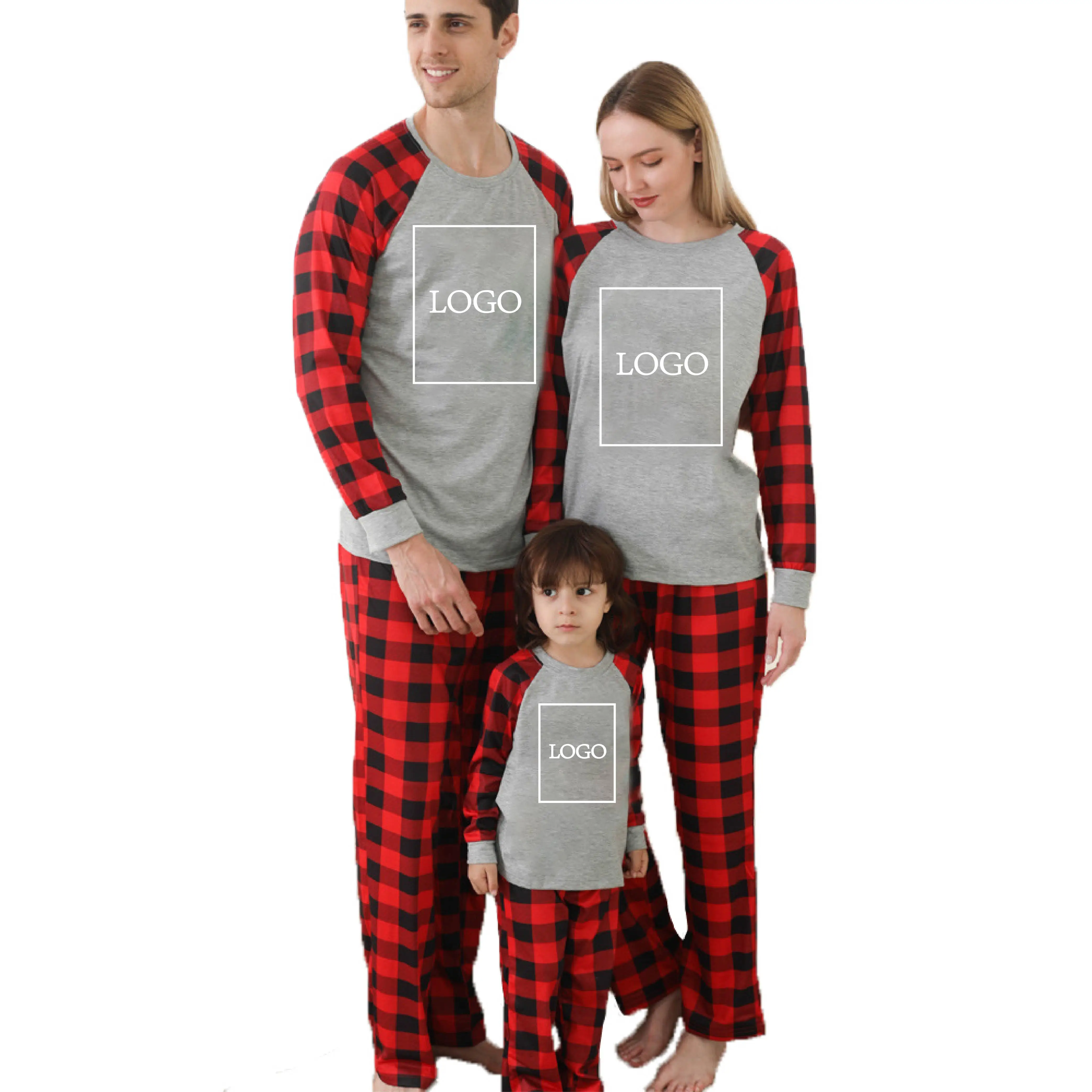 

2021 christmas family pyjamas blank christmas pajama sets custom logo baby pijamas family matching christmas pajamas