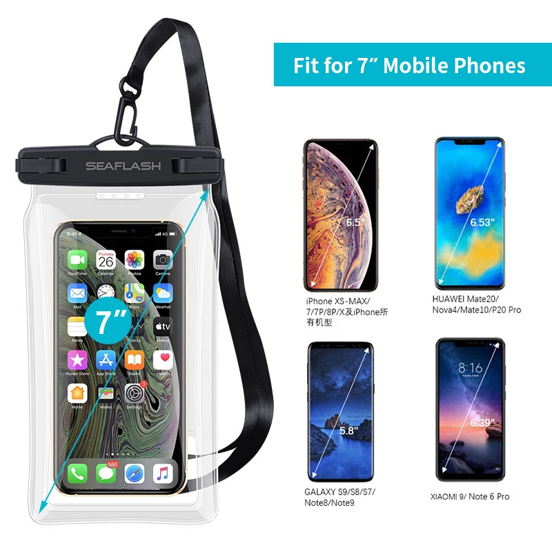 2020 New Mobile Phone Pouch 25M Waterproof Phone Bag Underwater Dry Case Cover For Canoe Kayak Rafting Camp Swimming