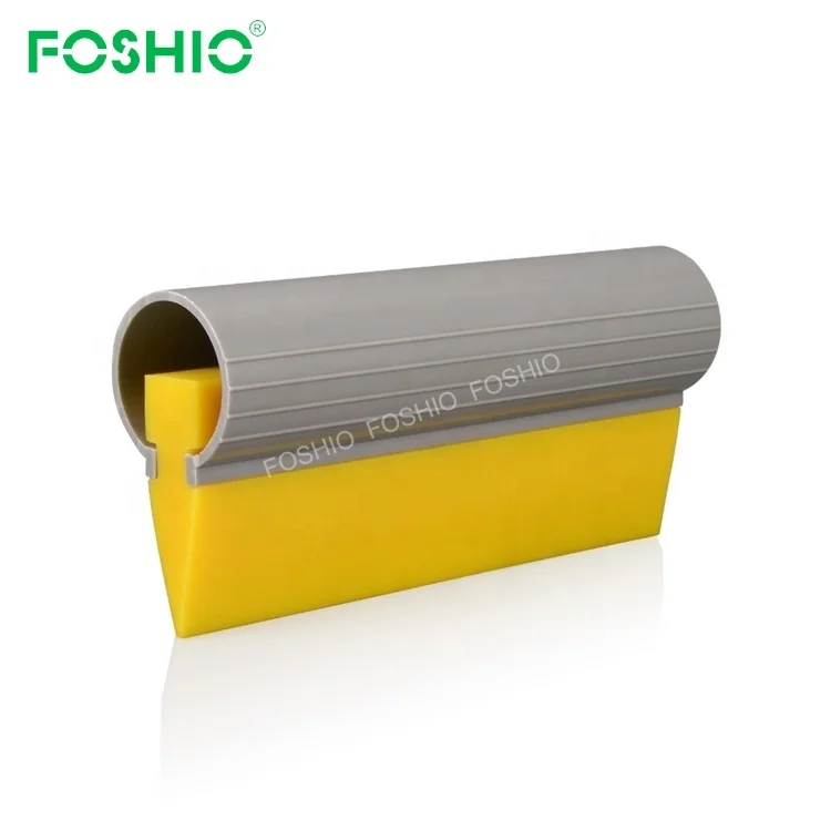

High Quality Yellow Water Blade Removal Tool Rubber Soft Car Wrap Squeegee for Screen Printing
