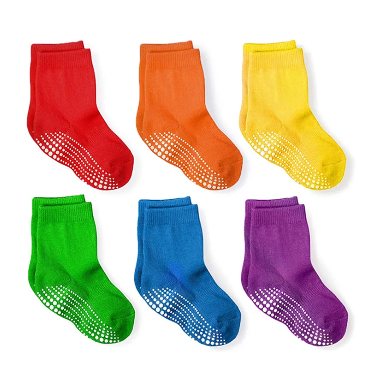 

custom fashion unisex kids socks white pure color solid color tube children's socks OEM LOGO anti slip sock for babies, As picture