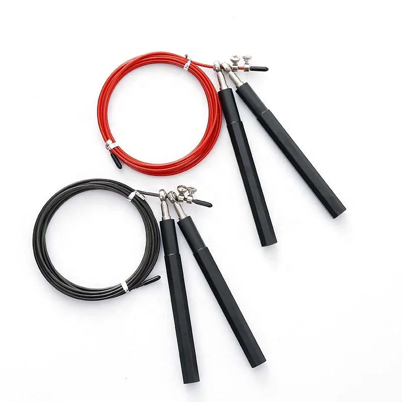 

Equipment Custom Logo Exercise Metal Durable Speed Adjustable Bearing Gym Fitness Aluminum Skipping Jump Rope, Black,red and custom color