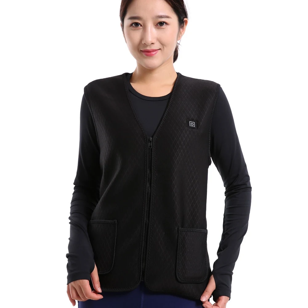 

Smart Electric Heating Vest Rechargeable Warming heated Jacket Upgraded Heated Vest for Women Men, Black or customized color