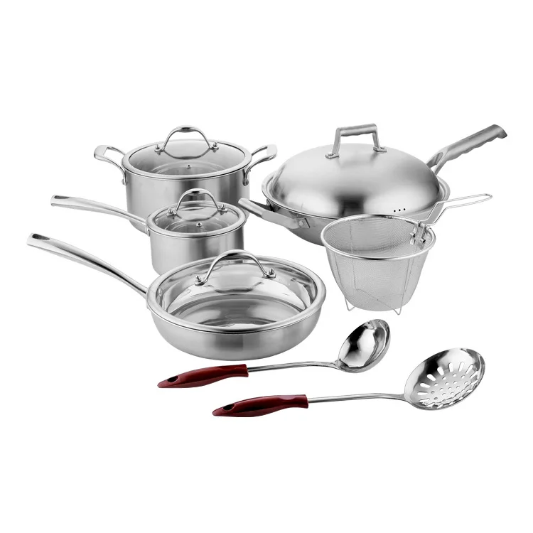 

customized carbon kitchenware induction stainless steel nonstick cookware sets, Customized color