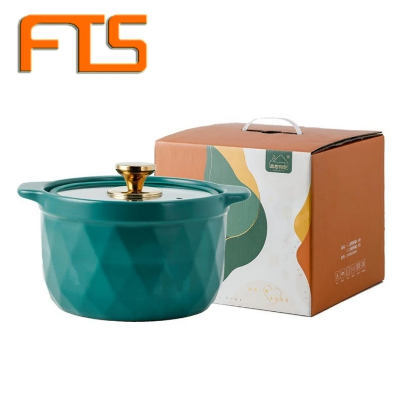 

FTS Korea 2.5L Casserole In Ceramic Cookware Lid Kitchen Dish Cooking Ceramic Casserole Pot