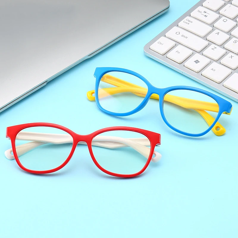 

Multi Color Classic Fashion Eyeglasses Kids Blue Light Eyewear Frame Optical Glasses, 8 colors