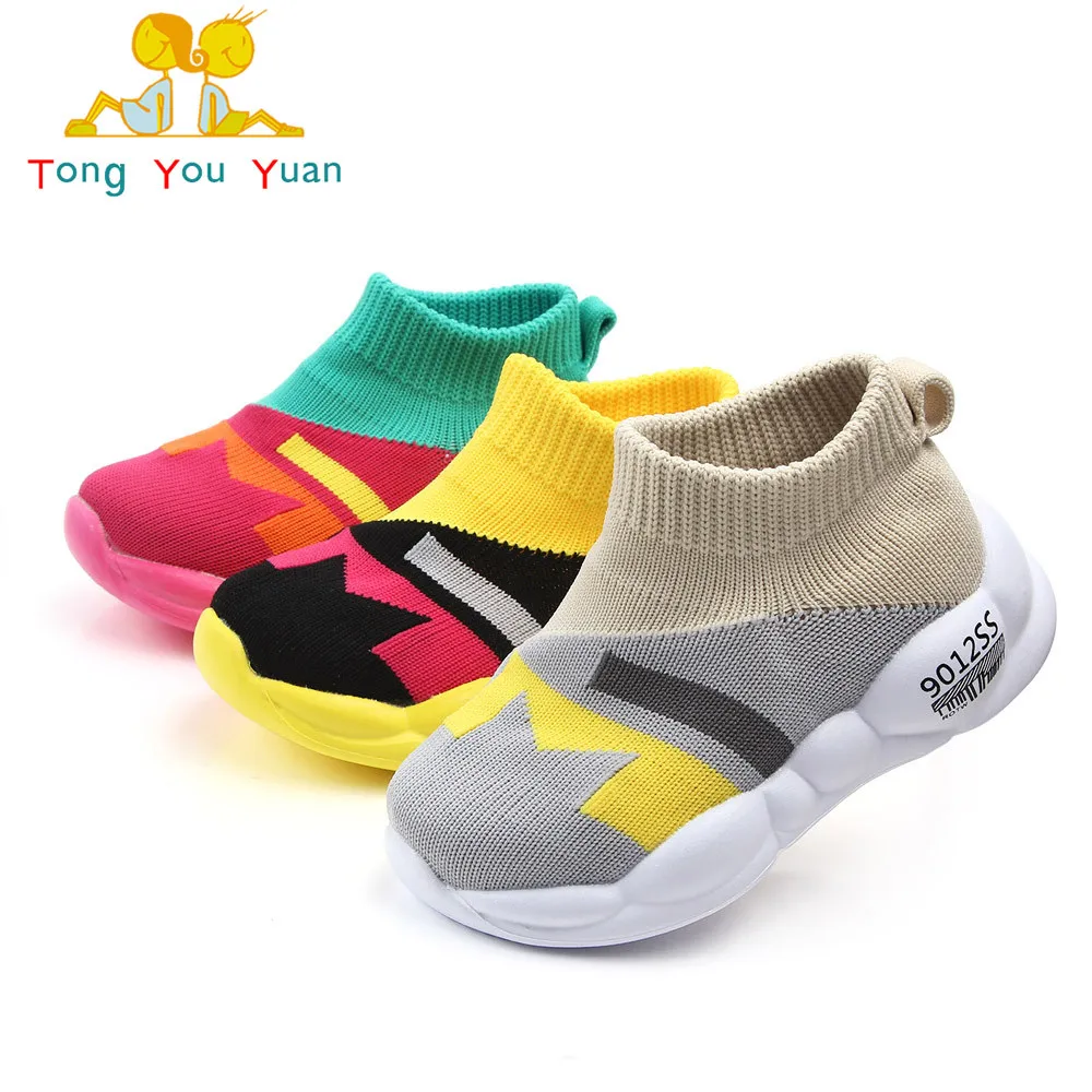 

Infant Summer Knitting Solid Color Anti-Slip Rubber Soft Sole Toddler Baby Sock Shoe For Boys And Girls, As picture and also can make as your request