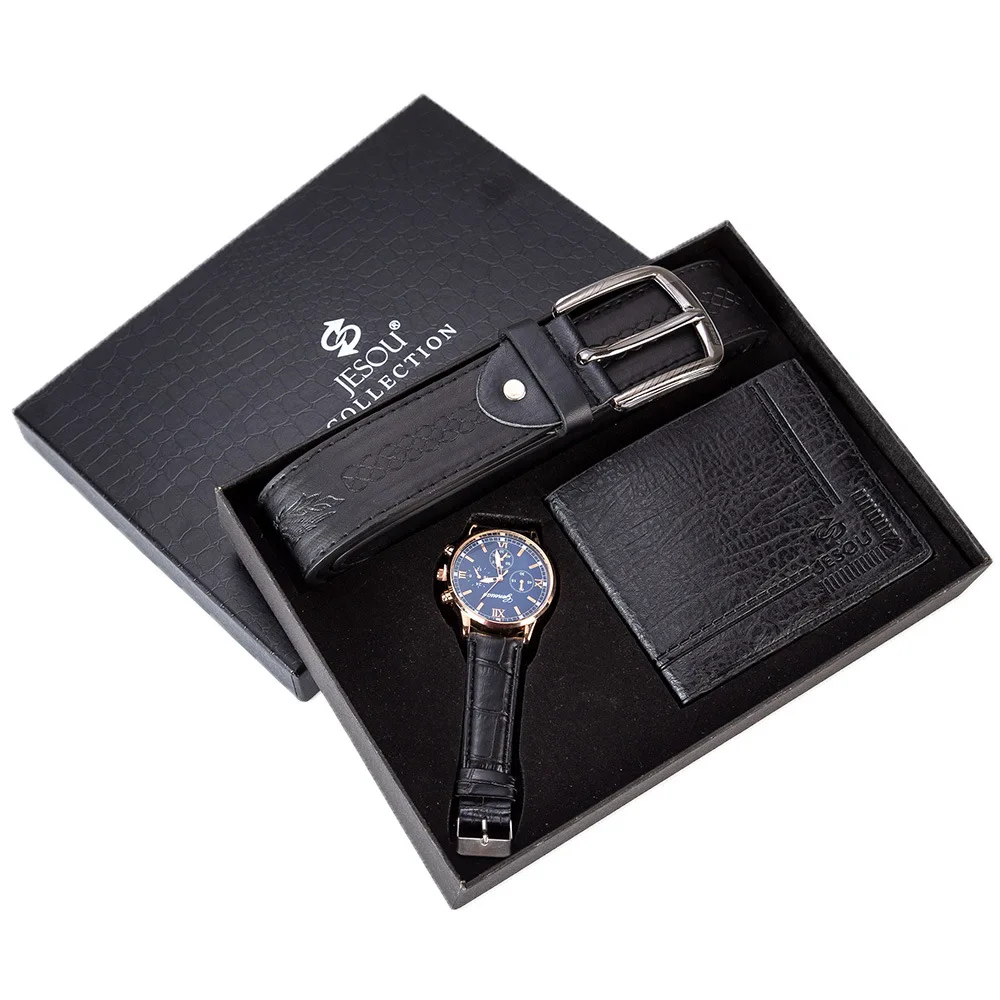 

Men's Gift Set, Exquisite Packed Watch + Wallet and Belt Set