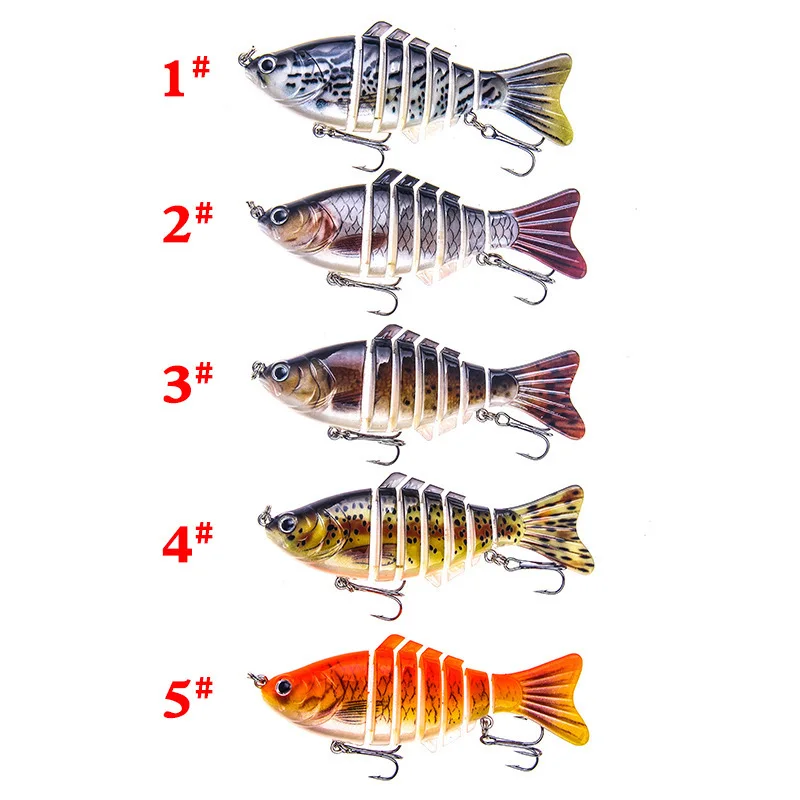 

1Pcs 10cm/16g Wobblers 7 Segments Multi Jointed Sections Lifelike Fishing Hard Bait Tackle Crankbait Artificial Fishing Lures
